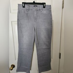 NYDJ Relaxed Straight Ankle Jeans - Gray